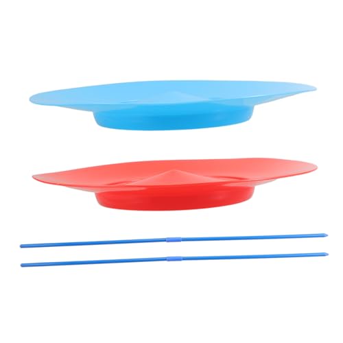 Milisten 2 Stück Jonglierrequisiten Bunte Partyteller Jonglieren Für Anfänger Jonglierteller Für Erwachsene Bunte Zirkusteller Spinning Pole Game Jonglierstäbe Für Erwachsene von Milisten