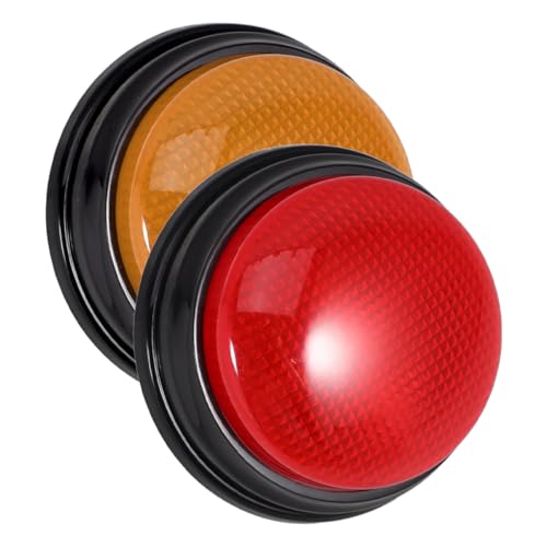 Milisten 2 Stück Lustige Spiel mit Sound und Licht Plastik Antworttasten für Klassenzimmer Partys und Quizspiele Spielshow Requisiten ohne Batterien von Milisten