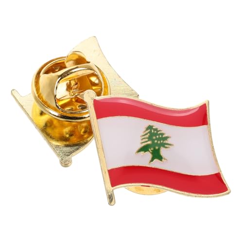 Milisten 2 Stück Metallbrosche Reise Rucksack Kleidung Abzeichen Souvenir Für Hut Patriotische Revers Schal Flaggen Anstecknadel Libanon Friedensflagge Libanon Anstecknadel Libanon von Milisten