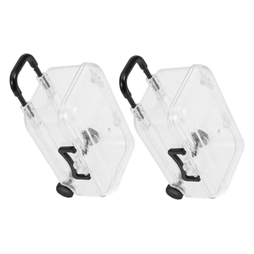 Milisten 2 Stück Mini -Kleidung Aufbewahrungsbox mini aufbewahrungsbox Party Dekoration Mini-Gepäck-Partygeschenk Mini-Koffer Minikoffer für Puppen Puppenhauszubehör Plastik Transparent von Milisten
