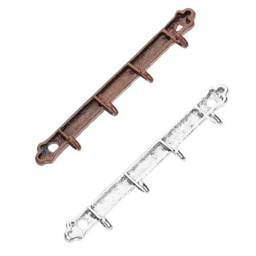 Milisten 2 Stück Mini-Küchenhaken Miniatur winziger Haken für Puppenhaus kleine S-Haken dekorative Haken hängend Wall Hooks Puppen Kleidung Kleiner Haken Mini-Haken für Puppenhaus Legierung von Milisten