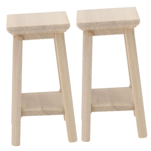 Milisten 2 Stück Miniatur Möbel Modell Blanko Hocker für Puppenhaus Dekoration für Wohnzimmer Schlafzimmer und Küche Stabil und Langlebig aus Holz Milisten 2 Stück Miniatur Möbel Modell Blanko Hocker für Puppenhaus Dekoration für Wohnzimmer Schlafzimmer und Küche Stabil und Langlebig aus Holz von Milisten