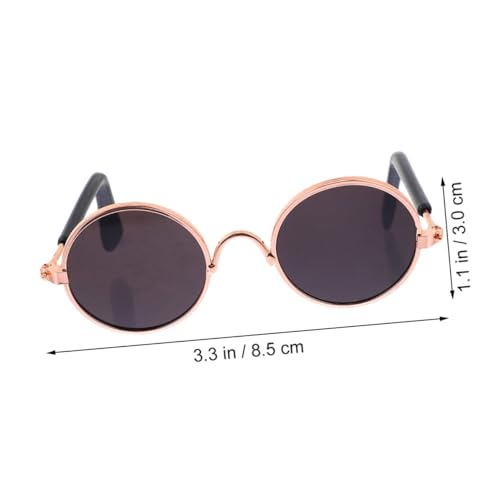 Milisten 2 Stück Miniaturrunde Puppen Sonnenbrille Teiliges aus Metalllegierung Mini Doll Brillen für Puppen Handgefertigte Leichte und Komfortable Puppenbekleidungszubehör Schwarze und Milisten 2 Stück Miniaturrunde Puppen Sonnenbrille Teiliges aus Metalllegierung Mini Doll Brillen für Puppen Handgefertigte Leichte und Komfortable Puppenbekleidungszubehör Schwarze und von Milisten