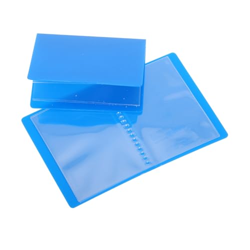Milisten 2 Stück Puppenhaus-Ordner Mini -fotoalbum Brieftaschen-fotoeinlage Mini-schreibtafel-Modell Mini-schulmaterial-kit Miniatur-zwischenablage Mini-Dinge Kleiner Ordner Blau Plastik von Milisten