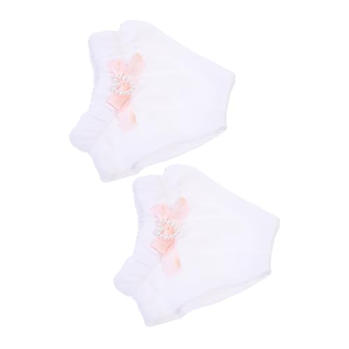 Milisten 2 Stück Puppenunterwäsche puppenkleidung Puppen Kleidung Puppenhausmöbel Puppenaccessoires Puppenausrüstung Puppenhausgarderobe Toy Dolls -Outfits Stoff Weiß von Milisten