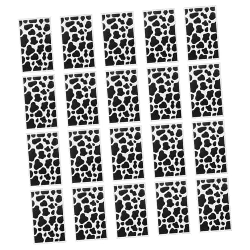 Milisten 20 Blatt Cow Print Aufkleber Scrapbooking DIY Sticker mit Lebendigem Kuhmuster Selbstklebend Vielseitig für Notizbücher Flaschen und Dekoration Langlebiges Material von Milisten