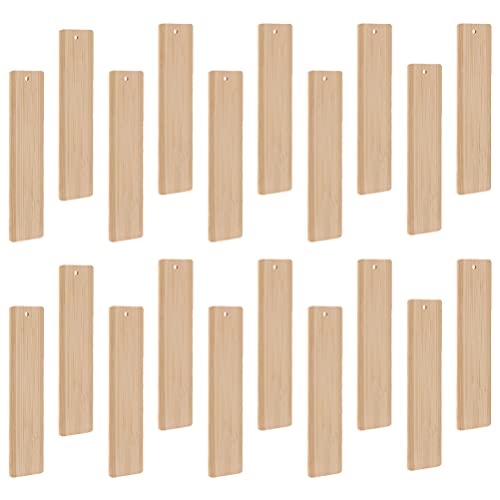 Milisten 20 leere Holz-Lesezeichen, Bambus-Lesezeichen, unlackiertes Holz, Geschenkanhänger, Etiketten mit Löchern für DIY Hochzeit Party Gastgeschenke Milisten 20 leere Holz-Lesezeichen, Bambus-Lesezeichen, unlackiertes Holz, Geschenkanhänger, Etiketten mit Löchern für DIY Hochzeit Party Gastgeschenke von Milisten