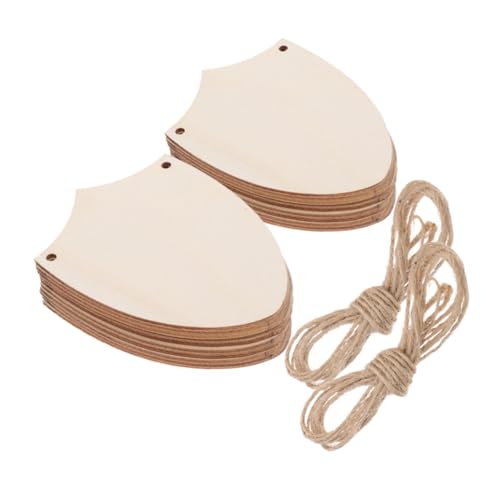 Milisten 20 Stück Holzschild-handwerk Holzschmuck Selber Machen Holzhandwerk Selber Machen Hängende Etiketten Aus Holz Holzplaques Diy Bastelornamente Leere Holzschilde Pappelbrett Beige von Milisten