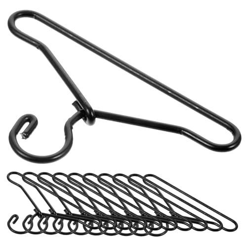 Milisten 20 Stück Mini -Hanger -Modell DIY-puppenhaus-bausatz Klein Kleiderbügel Kleidung Aufhänger Kleiderständer Für Puppen Mini-hausbedarf Puppenbügel Legierung Black von Milisten