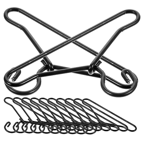 Milisten 20 Stück Mini -Hanger -Modell Kleiderbügel Kleidung Aufhänger DIY Dollhouse Kit klein Puppe Miniaturhauszubehör Mini House Hangers Miniaturbügel Legierung Schwarz von Milisten