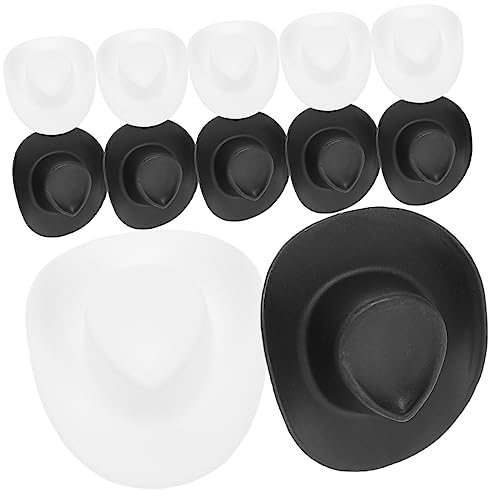 Milisten 20 Stück Mini Hüte Mini Accessoires Mädchen Miniatur Filz Westernhüte Bastel Puppenhüte Miniatur Sachen Puppen Cowgirl Hut Kleine Hüte Party Cowboyhut Miniatur Hüte von Milisten