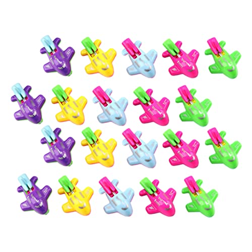 Milisten 20 Stück Teiliges Mini Pfeifenflugzeug aus Robustem Kunststoff Geräuschaktiviert und Bewegend Pädagogisches Kinderspielzeug für Sensorische und Zufällige Farbe von Milisten