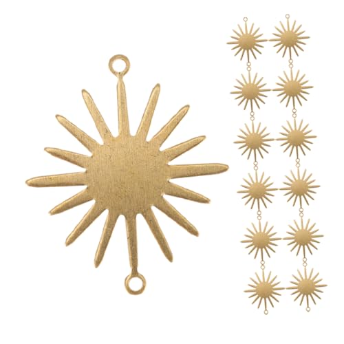 Milisten 20 Stück Teiliges Sonnenblumen Anhänger Doppelt Hängende Schmuckverbinder für DIY Armband Halskette Ohrringe Flexible Langlebige Schmuckzubehör für Vielseitige Gestaltung von Milisten