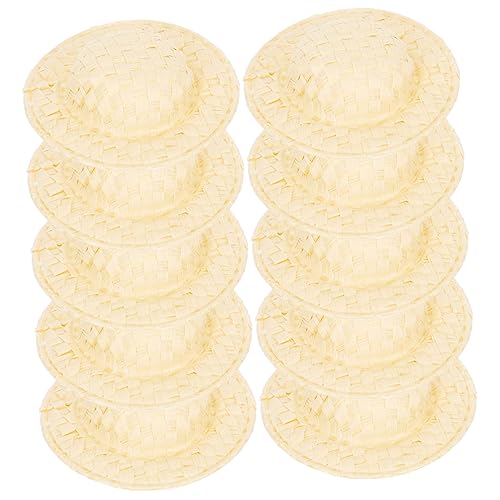 Milisten 20Stücke Gewebte Puppenhüte Zum Basteln DIY Dekoration Exquisite Hutaccessoires Für Mini Hausdekorationen Und Kreative Projekte von Milisten