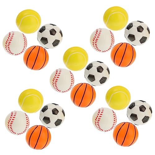 Milisten 20Stücke Mini Schaumbälle Sportliche Stressbälle für Elastische Schaumstoffbälle Fußball Baseball Tennis und Basketball Designs zum Stressabbau Milisten 20Stücke Mini Schaumbälle Sportliche Stressbälle für Elastische Schaumstoffbälle Fußball Baseball Tennis und Basketball Designs zum Stressabbau von Milisten