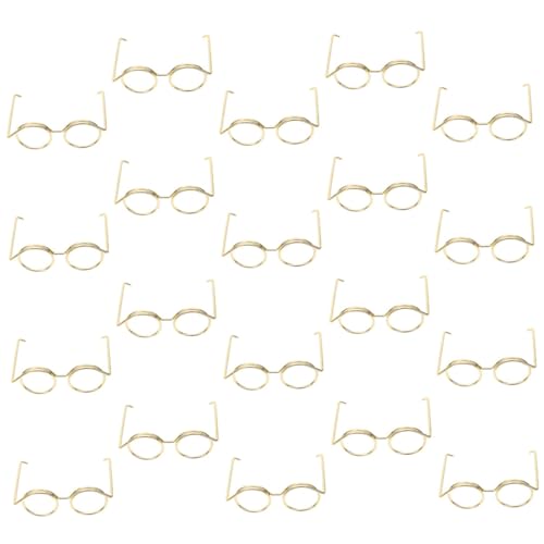 Milisten 20stücke Mini Doll Eyeglasses Rahmen Aus Metall Mit Drahtgestell Puppenzubehör Für Kreative DIY-Outfits Und Fotografie Goldfarbene Brille Für Puppen Milisten 20stücke Mini Doll Eyeglasses Rahmen Aus Metall Mit Drahtgestell Puppenzubehör Für Kreative DIY-Outfits Und Fotografie Goldfarbene Brille Für Puppen von Milisten