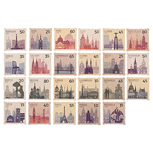 Milisten 230 Stück Taschenstempel-Aufkleber - Blumen, Dekorative und Landstempel für Journaling, Bastelarbeiten, Papiertickets, Handkonto, Reisen Milisten 230 Stück Taschenstempel-Aufkleber - Blumen, Dekorative und Landstempel für Journaling, Bastelarbeiten, Papiertickets, Handkonto, Reisen von Milisten