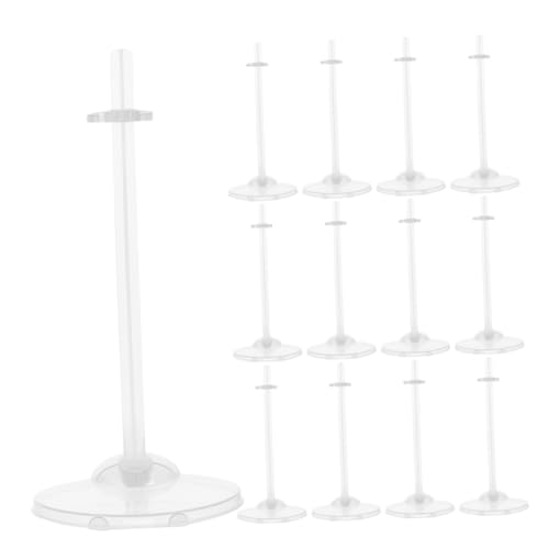 Milisten 24 Stück Puppenständer Aktionsfigurhalter Puppenanzeigehalter Rack für Puppen anzeigen -Ausstellungsständer Halterung für die Displayhalterung Plastik Transparent von Milisten