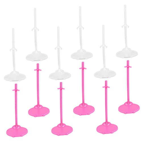 Milisten 24 Stück Puppenständer für Mädchen wiedergeborene Puppe klein Figure Stand puppenzubehör pink Kinderzimmerdekoration Actionfigurenständer Stützständer für Puppen Plastik von Milisten