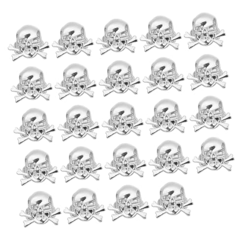 Milisten 24 Stück Teiliges Verstellbares Piraten Totenkopf Kunststoff Ringe für Halloween Party Deko Jungen Mädchen Silber Milisten 24 Stück Teiliges Verstellbares Piraten Totenkopf Kunststoff Ringe für Halloween Party Deko Jungen Mädchen Silber von Milisten