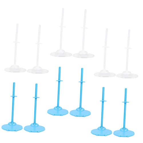 Milisten 24Stücke Puppenständer Für Figurenhalter Transparente Und Blaue Unterstützung Für Puppenhausfiguren Stabil Und Langlebig Für Kreative Präsentationen von Milisten