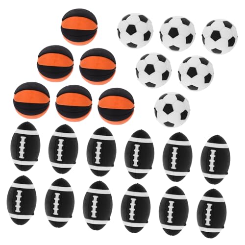 Milisten 25 Stück Radiergummi Fußball Sport klein Neuheit geformt Fun Eraser für Spielzeuggummi Mini-Radierer Kindergummi von Milisten