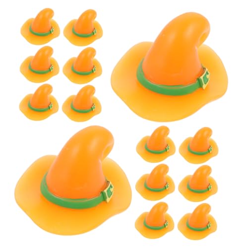Milisten 25 Stück Teiliges Wetterfeste Harz Hexenhut Miniaturen Halloween Tischdeko Terrarium Figuren für Party Feengarten und DIY Mikro Landschaften von Milisten