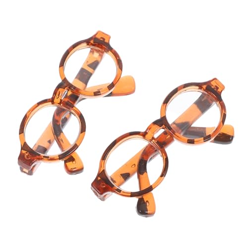 Milisten 2Paare Puppenbrillen Stilvolle Brillen für Kleine Puppen Accessoires für Puppenanziehspiele für Puppen und Cooles Design von Milisten