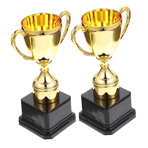 Milisten 2Stücke Goldene Trophäen für Plastik Trophäen für Geburtstagspartys und Wettbewerbe Mitgebsel und Belohnungen für Kleine Sieger von Milisten