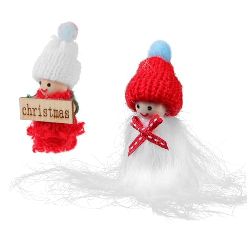 Milisten 2Stücke Mini Puppen Für Puppenhäuser Weihnachtsdekoration Und Bastelprojekte Stoffpuppen Festlicher Kleidung Puppenzubehör Für Kreative Szenen Und Festliche von Milisten