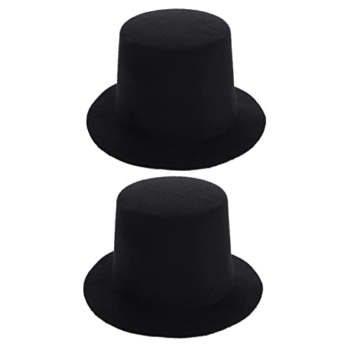 Milisten 2Stücke Mini Puppenhüte DIY Handwerk Hüte für Puppen und Haustiere Schwarze Mützen mit Exquisiter Handwerkskunst für Kreative Bastelprojekte und Accessoires von Milisten