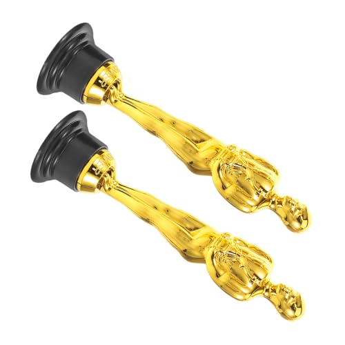 Milisten 2Stücke Mini Trophäen für Goldene Plastiktrophäen Sportpreise und Partydekoration Kompakt und Leicht Auszeichnungen für Kinderveranstaltungen von Milisten