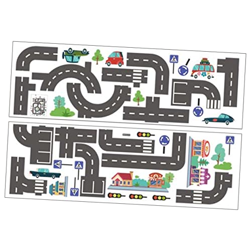 Milisten 2blätter Verkehrsampel Wandtattoo Für Kinderzimmer Selbstklebende Auto Und Schienen Sticker Für Kreative Raumgestaltung Langlebig Und Leicht Anzubringen von Milisten