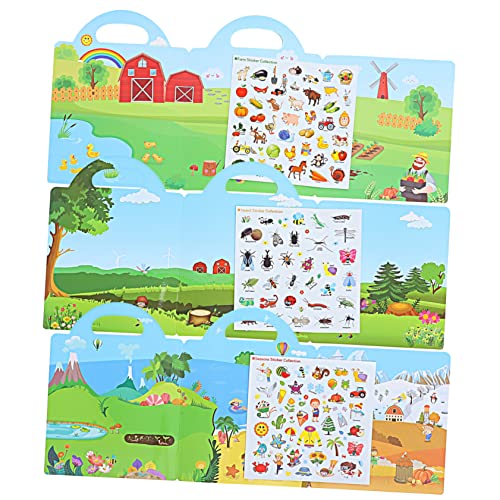 Milisten 3 Sätze Buchaufkleber für Kinderspielzeug Kleinkindspielzeug Wiederverwendbares Aufkleberbuch für DIY Sticker Book Wasserdichtes Umweltschutz-Szenenbuch Milisten 3 Sätze Buchaufkleber für Kinderspielzeug Kleinkindspielzeug Wiederverwendbares Aufkleberbuch für DIY Sticker Book Wasserdichtes Umweltschutz-Szenenbuch von Milisten