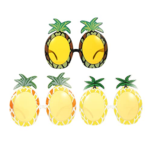 Milisten 3 Stück Ananas Sonnenbrillen für Bunte Partybrille Lustige Accessoires für Fotos und Kostüme für Sommerfeiern und Freizeitaktivitäten von Milisten