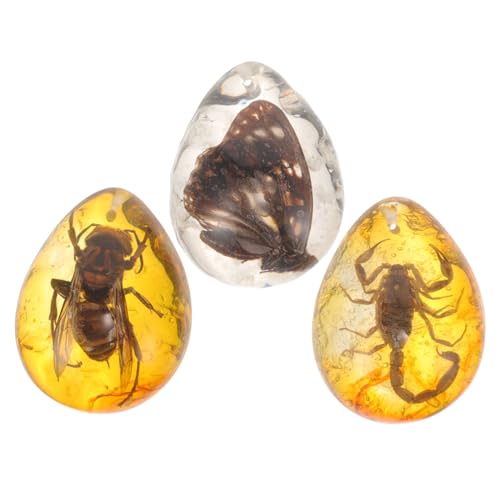 Milisten 3 Stück Insekten-Bernstein-Exemplar Sammlung Insekt-Bernstein-Anhänger-Dekoration Insekten Bernstein Insektenproben-Anhänger Insekten-Bernsteinanhänger Harz Milisten 3 Stück Insekten-Bernstein-Exemplar Sammlung Insekt-Bernstein-Anhänger-Dekoration Insekten Bernstein Insektenproben-Anhänger Insekten-Bernsteinanhänger Harz von Milisten