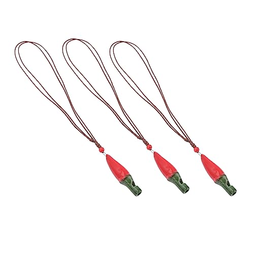 Milisten 3 Stück Keramik Pfeifen Roter Paprika Form Pfeifen für Kreative Musikalität Ergonomisches Design für Eltern Junge Mädchen Interaktion und Musikalische Milisten 3 Stück Keramik Pfeifen Roter Paprika Form Pfeifen für Kreative Musikalität Ergonomisches Design für Eltern Junge Mädchen Interaktion und Musikalische von Milisten