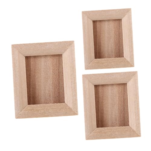 Milisten 3 Stück Mini -Fotorahmen Ornamente Mini-Bilderrahmen Masse Puppenschmuck aus Holz Mini-Dekoration Bilderrahmen aus Holz zum Basteln Puppenhausrahmen Light Brown Milisten 3 Stück Mini -Fotorahmen Ornamente Mini-Bilderrahmen Masse Puppenschmuck aus Holz Mini-Dekoration Bilderrahmen aus Holz zum Basteln Puppenhausrahmen Light Brown von Milisten