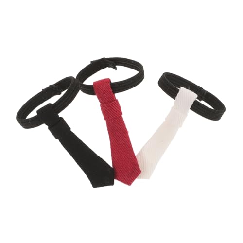 Milisten 3 Stück Puppenkrawatte Puppenkostüme Figur Zubehör Puppenkleid Puppe verkleiden Sich Kleidung Puppenzubehör Puppenbekleidungszubehör Mini-Krawatte Puppe verkleiden Zubehör Stoff von Milisten