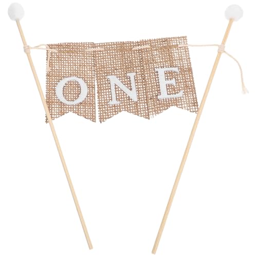 Milisten 3 Stück Teiliges Happy Birthday Kuchenbanner Handgefertigte Rustikale Tortendeko Einstellbares Partybanner für Geburtstag Passende Geburtstagskuchendekoration Wiederverwendbares von Milisten