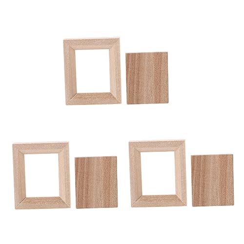 Milisten 3 Stück Teiliges Mini Holz Bilderrahmen Unlackiert DIY Puppenhaus Zubehör Unfertige Fotorahmen für Miniaturhaus Dekoration und Kinderzimmer Kunstprojekte Milisten 3 Stück Teiliges Mini Holz Bilderrahmen Unlackiert DIY Puppenhaus Zubehör Unfertige Fotorahmen für Miniaturhaus Dekoration und Kinderzimmer Kunstprojekte von Milisten