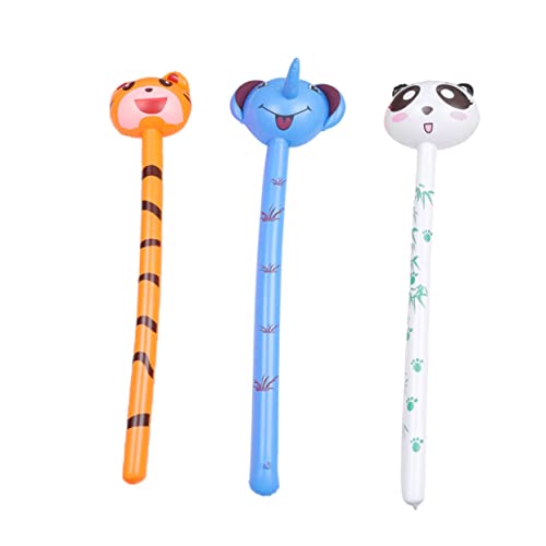 Milisten 3 Stück Teiliges PVC Aufblasbares Tierkopf Langlebig und Sicher mit Tiger Panda und Elefant Schnell Aufblasbar als Outdoor kinderspielzeug und Partydekoration für Jungen und von Milisten