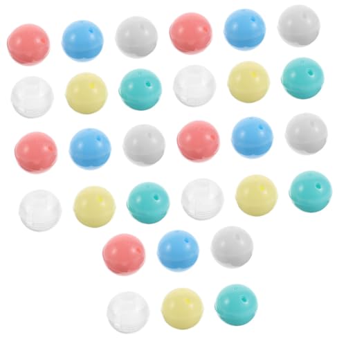 Milisten 30 Stück Bunte Transparente Kunststoffkapseln Leere Runde Mini-vending-maschinenkapseln Vielseitige Spielzeugbehälter für Überraschungspreise Kinderparty Nachfüllungen von Milisten