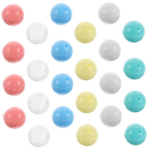 Milisten 30 Stück Mini Vending Machine Kapseln Leere Bunte Kunststoffkugeln zum Befüllen Offene DIY Überraschungs-kapseln für Partyspiele Dekoration Geschenkideen von Milisten