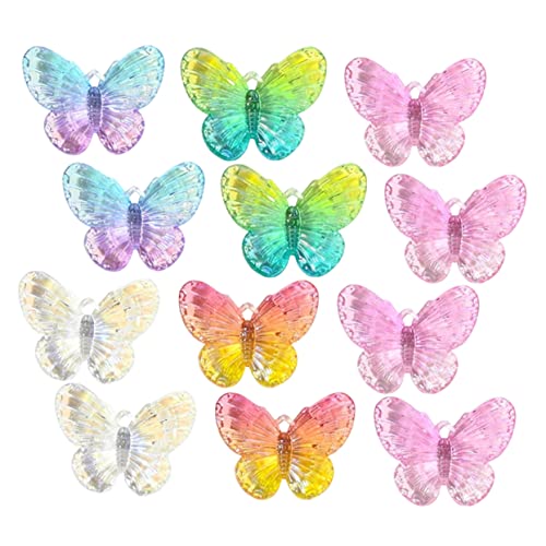 Milisten 30 Stück Teiliges Acryl Schmetterlingsdekorationsset Schillernde Resin Babyschmetterlinge Kinderfreundliche Partydekoration Langlebig Verblassungsbeständig für Zufällige Farbe von Milisten