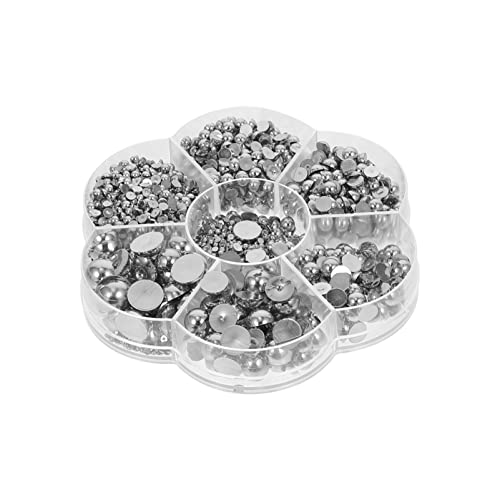 Milisten Halbperlen Mit Flacher Rückseite - 3100 Stück Harz Halbrund Perlen Zubehör für Schmuck Bastelmaterial - Silber Milisten Halbperlen Mit Flacher Rückseite - 3100 Stück Harz Halbrund Perlen Zubehör für Schmuck Bastelmaterial - Silber von Milisten