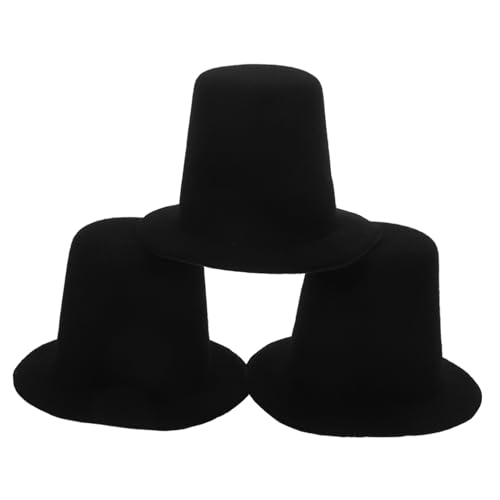Milisten 3Stücke Teiliges Mini Puppenhüte für DIY Bastelprojekte Kleine Schwarze Filzhüte für Puppenverkleidung und Kreative Dekoration für Puppenfotografie und Cosplay Milisten 3Stücke Teiliges Mini Puppenhüte für DIY Bastelprojekte Kleine Schwarze Filzhüte für Puppenverkleidung und Kreative Dekoration für Puppenfotografie und Cosplay von Milisten