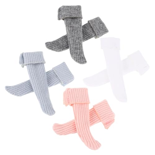 Milisten 4 Paare Puppensocken Minipuppenkleidung Halloween-socken Für Weihnachtspuppenkleidung Süße Socken Mini-Kleidung Puppe Verkleiden Sich Kleidung Stoff von Milisten