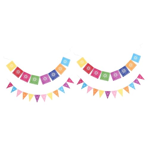 Milisten 4 Sätze Party-Latte-Art Dekoration Ornament Dekore im mexikanischen Stil Ammer mit mexikanischem Thema mexikanische Pinata-Party-Pull-Flagge gefühlt Milisten 4 Sätze Party-Latte-Art Dekoration Ornament Dekore im mexikanischen Stil Ammer mit mexikanischem Thema mexikanische Pinata-Party-Pull-Flagge gefühlt von Milisten