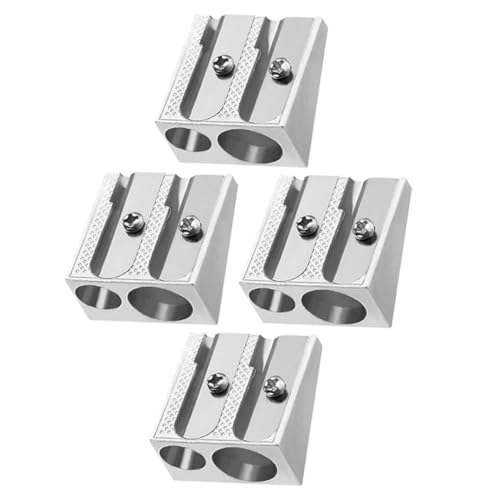 Milisten 4 Stück Bleistiftspitzer Mini-handanspitzer Handspitzer Skizzierstiftschärfer Anspitzer Für Augenbrauenstifte Mini -bleistiftschärfer Bleistift Aluminiumlegierung Silver von Milisten